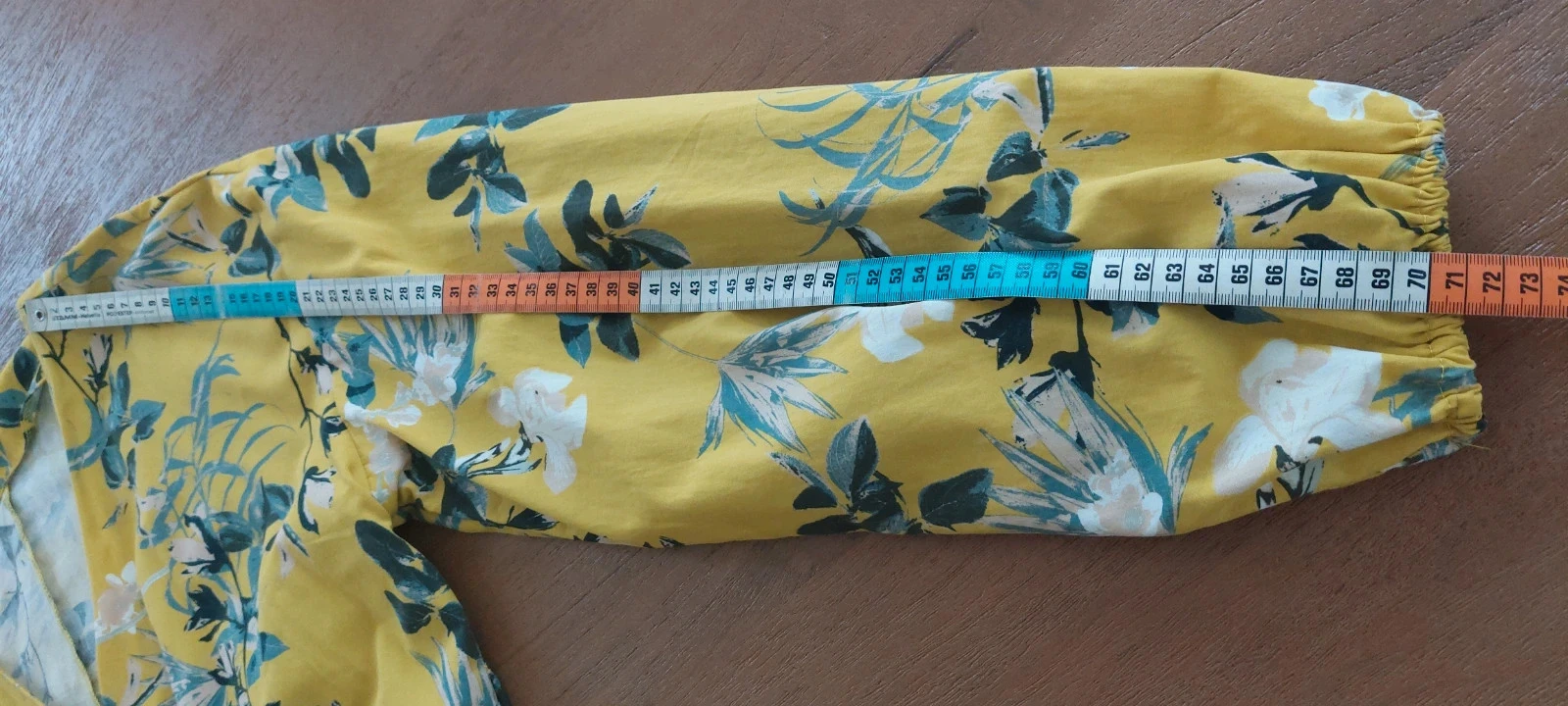 Blouse cache-cœur à fleurs VILA Clothes - Taille L (40) - Jaune moutarde – photo 10